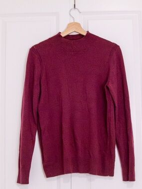 Banana Republic - Mock Neck Merino Wool Blend Pullover Sweater (Size S)